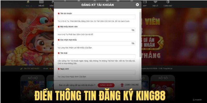 Quy trình tạo tài khoản KING88 đơn giản và nhanh chóng